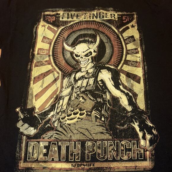 FIVE FINGER DEATH PUNCH OFFICIAL MERCH BAND CONCERT MUSIC T-SHIRT MEDIUM 2014 - Picture 8 of 9